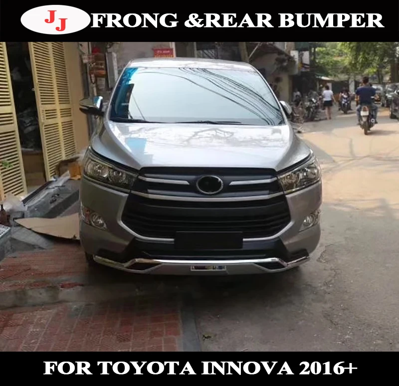 ABS Plastic Front and rear Bumper Protector For Toyota innova 2016 2019 2020 Bumper Body kit Car Sill Plate Cover Trunk Guard