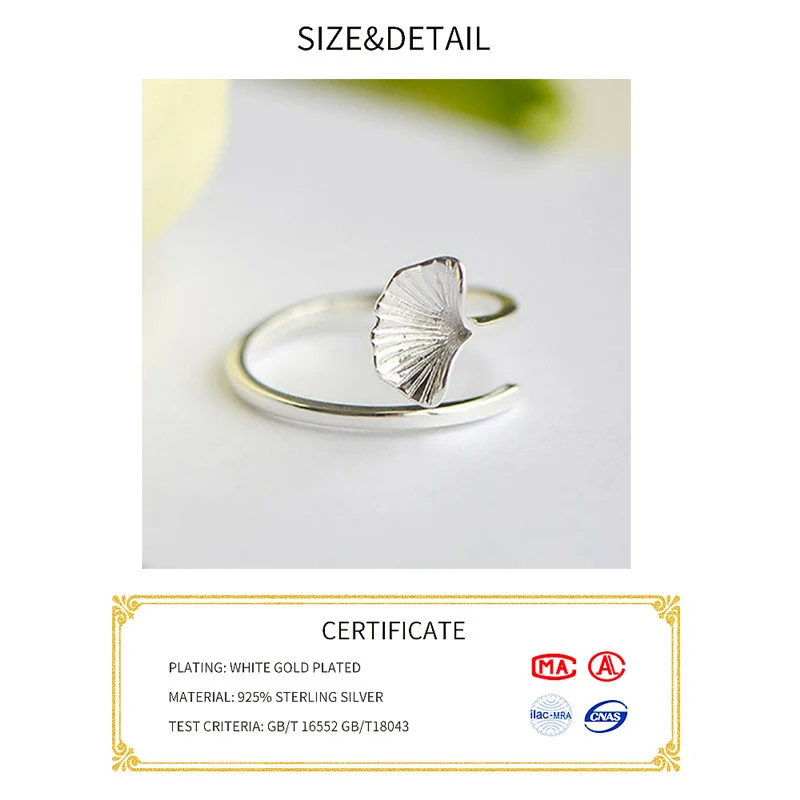 Free Shipping 925 Sterling Silver leaf vintage open Rings For Women Jewelry Beautiful Finger Open Rings For Party Birthday Gift