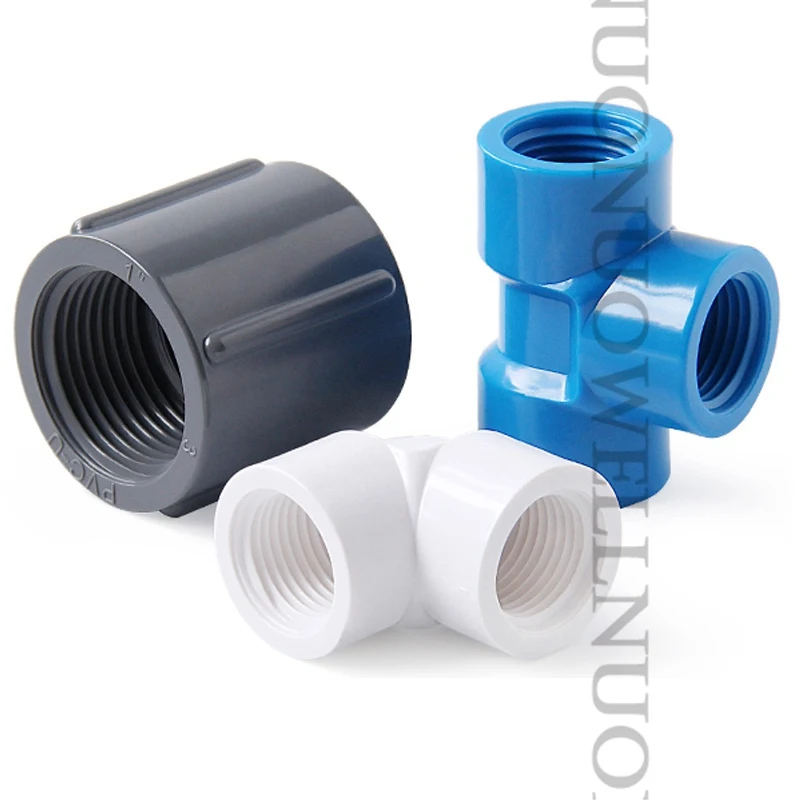 2~20pcs 1/2''~1'' PVC Pipe Connector Gray UPVC Straight Elbow Tee Connector Garden Irrigation System Fittings Water Supply Joint