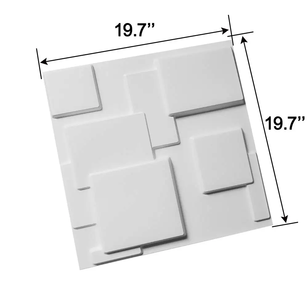 Dekorasi rumah panel dinding 3D seni desain bertekstur untuk latar belakang dinding 12 panel 32 Sq Ft