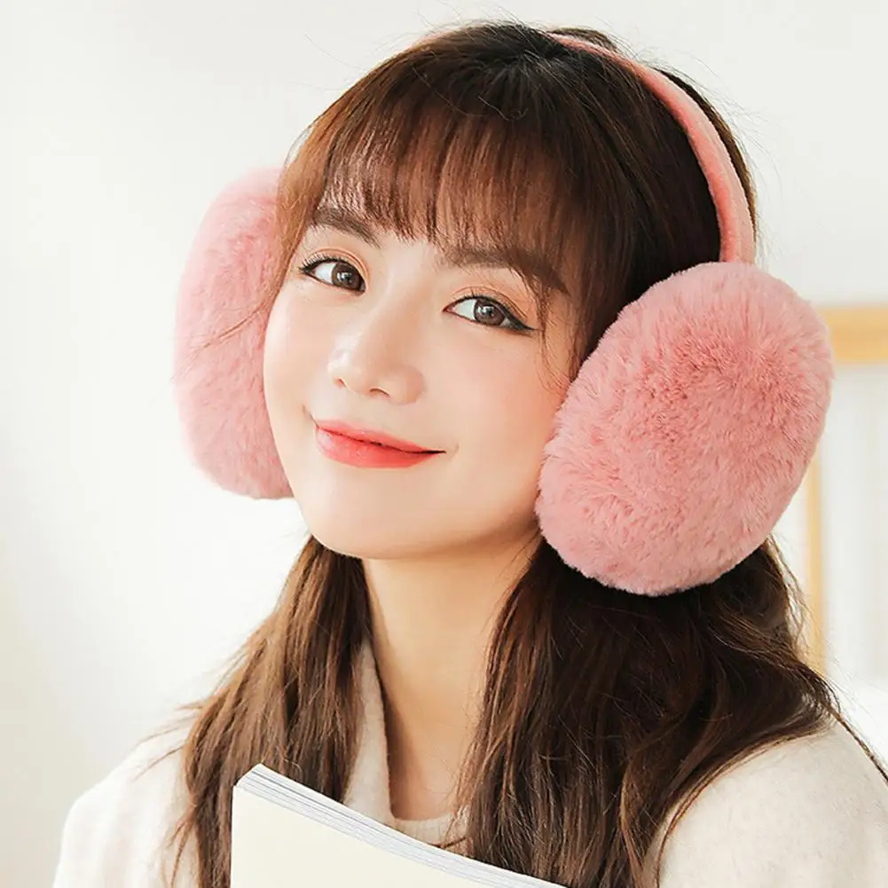 Earmuff penghangat telinga bulat mewah dapat dilepas musim dingin penutup telinga luar ruangan penghangat warna-warni uniseks penutup telinga pelindung telinga Shield наушники