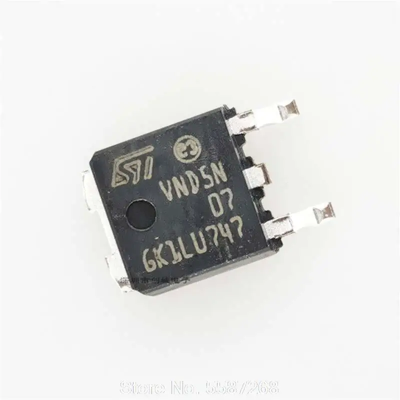 10PCS/LOT integrated circuit VND5N07 VND5N TO-252 5A 70V Nch