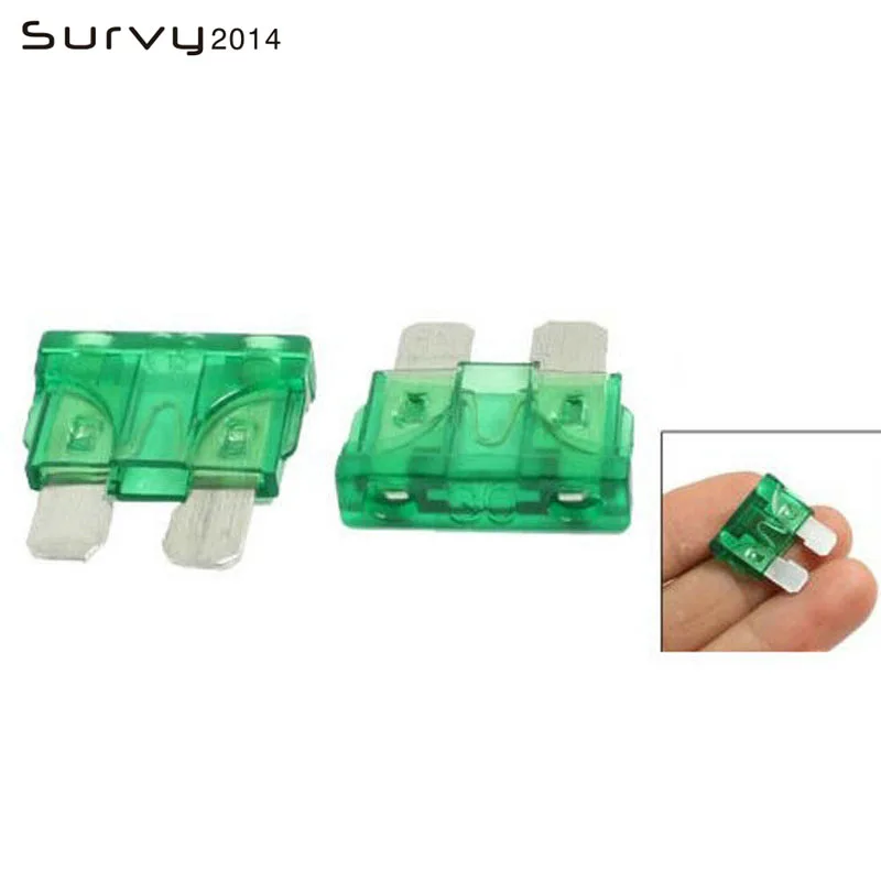 New Style 30 Pcs 32V 30A 30 AMP Mini Automotive Car Truck SUV Blade Fuses Green diy electronics