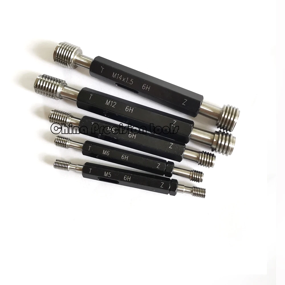 Imagem -05 - Mão Esquerda Rosca Métrica Plug Calibre m8 M10 M12 M14 M15 M16 M17 M18 M20 lh Fio Fino Calibre Calibres M22 M24 M25 M26 M27 M28 M30 6h