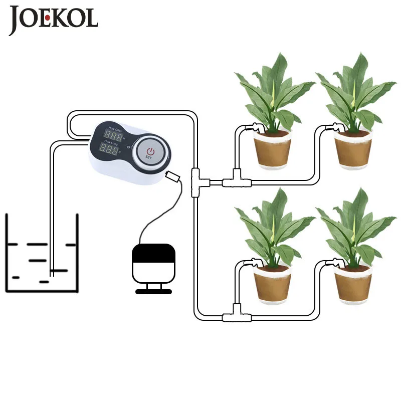 Hot Sale Intelligent Drip Irrigation System Set Water Pump Automatic Watering Device Timer Garden Self-Watering Kit For Potted