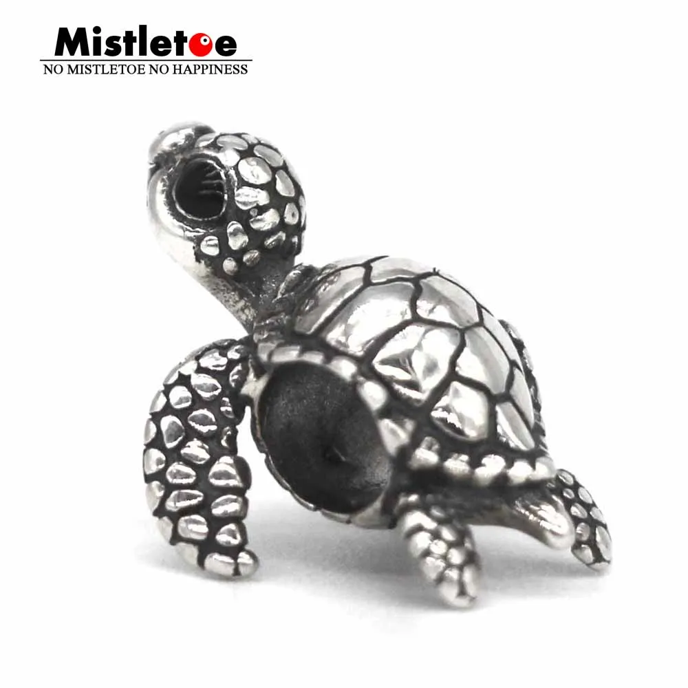 Mistletoe 925 Sterling Silver Cute Turtle Charm Bead European Bracelet Jewelry