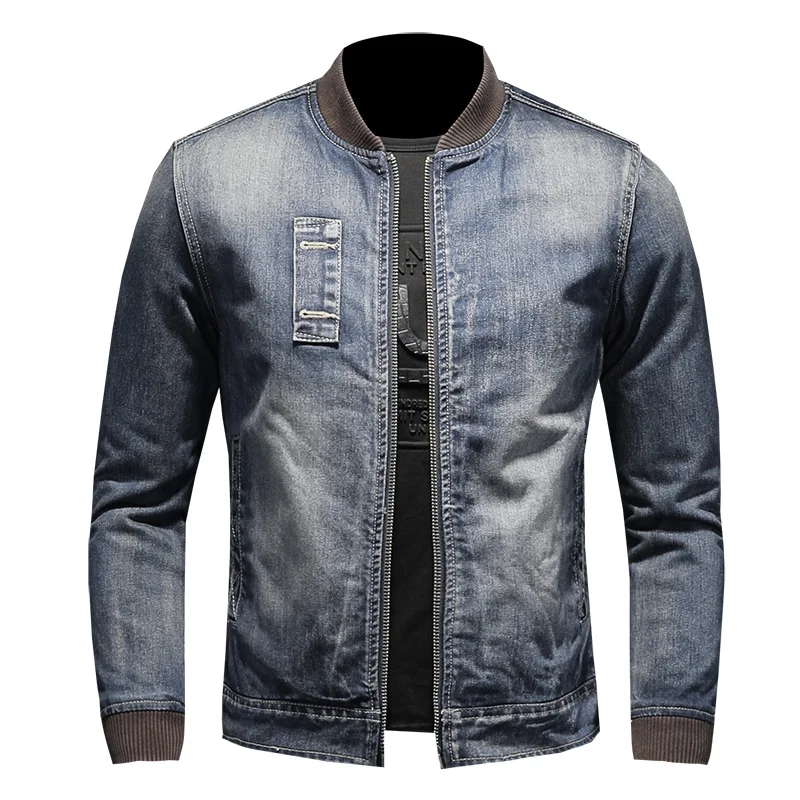 Jaket Denim Hangat Musim Dingin Mantel Denim Bulu Domba Punk Motor Retro Pria Mantel Luaran Koboi Tebal Streetwear Ukuran Plus 5Xl