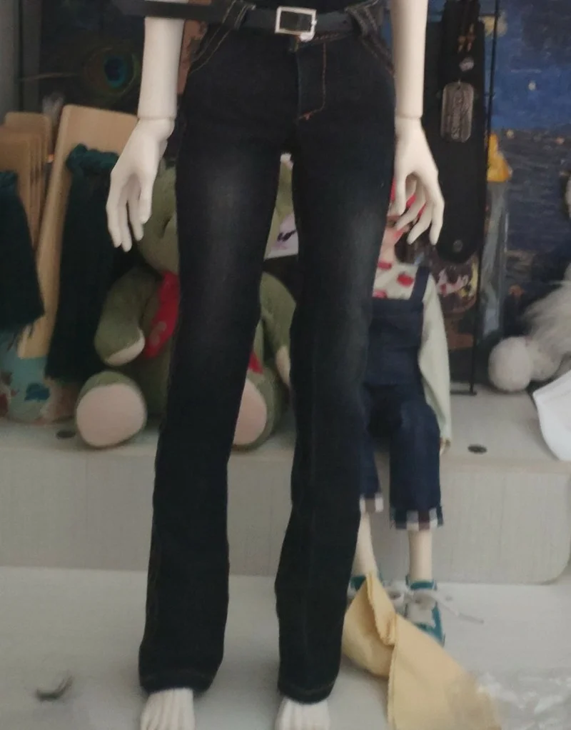 1/4 1/3 BJD clothes black pants Washed pleated jeans for BJD/SD MSD SD13 SD17 SSDF ID72 HID strong Uncle doll accessories C0176