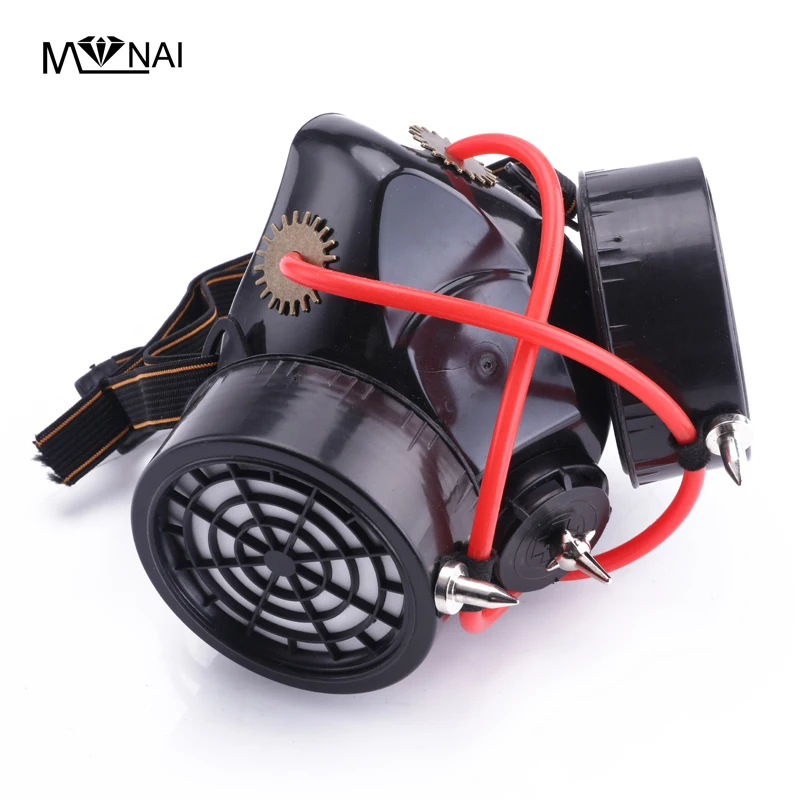 

Хэллоуин Панк Маски Рок Уличная Мода Шестерни Респиратор Маска Готические Аксессуары Стимпанк Косплей Противогаз Маскарад