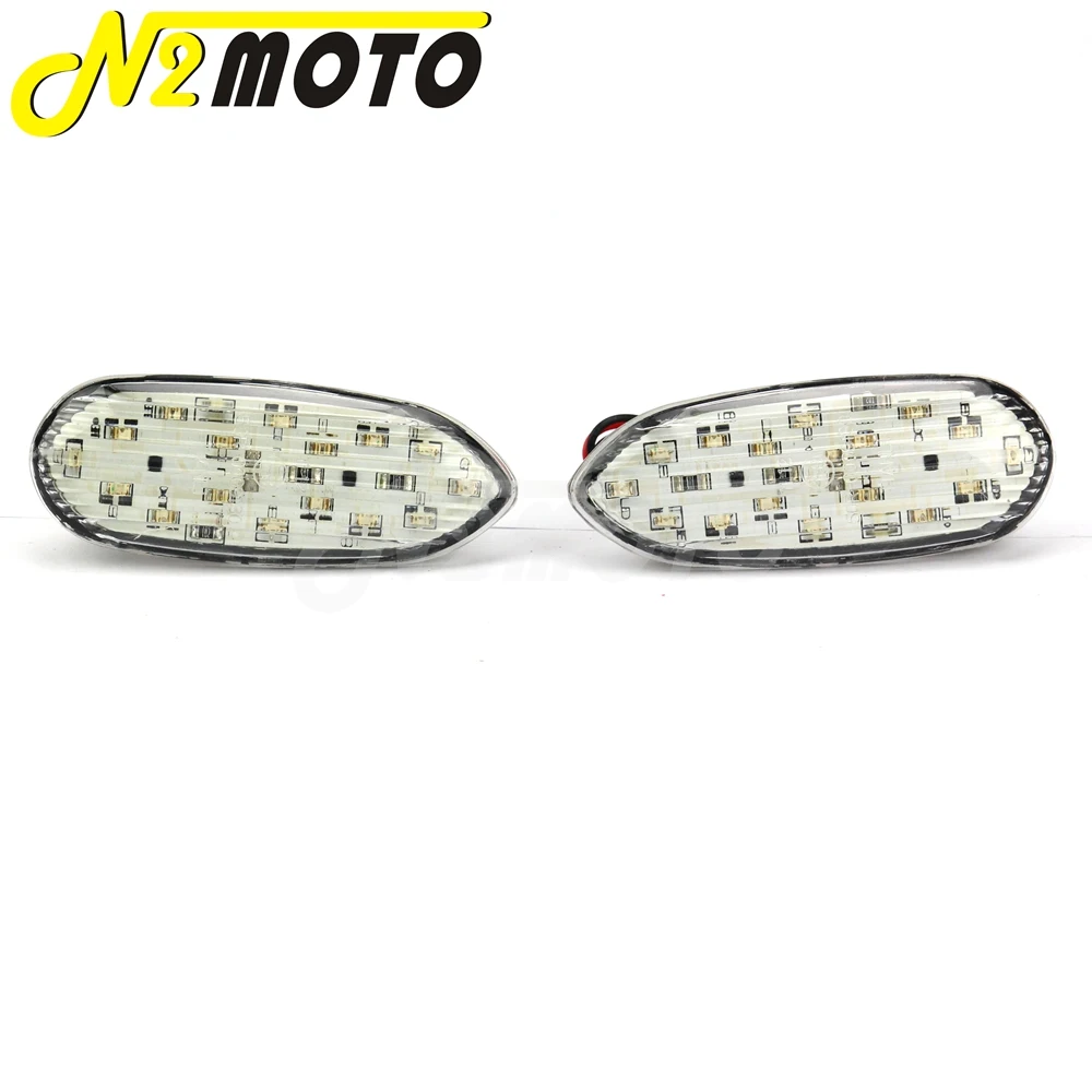 Motorcycle LED Flush Mount Turn Signal Light Blinker Indicator Flashing Lights For Suziki GSXR GSX-R 600 750 1000 2005 2006-2016