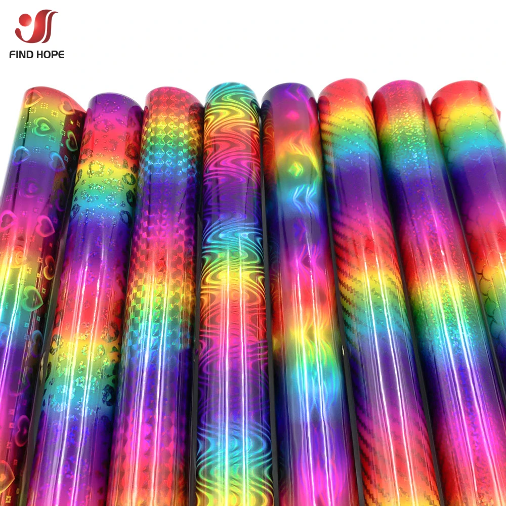 キラクルレインボークラフトビニールフィルム,DIYレター,グラフィックス,カップの装飾,ステッカー,カット,各種カラーシート,12インチx 39インチ