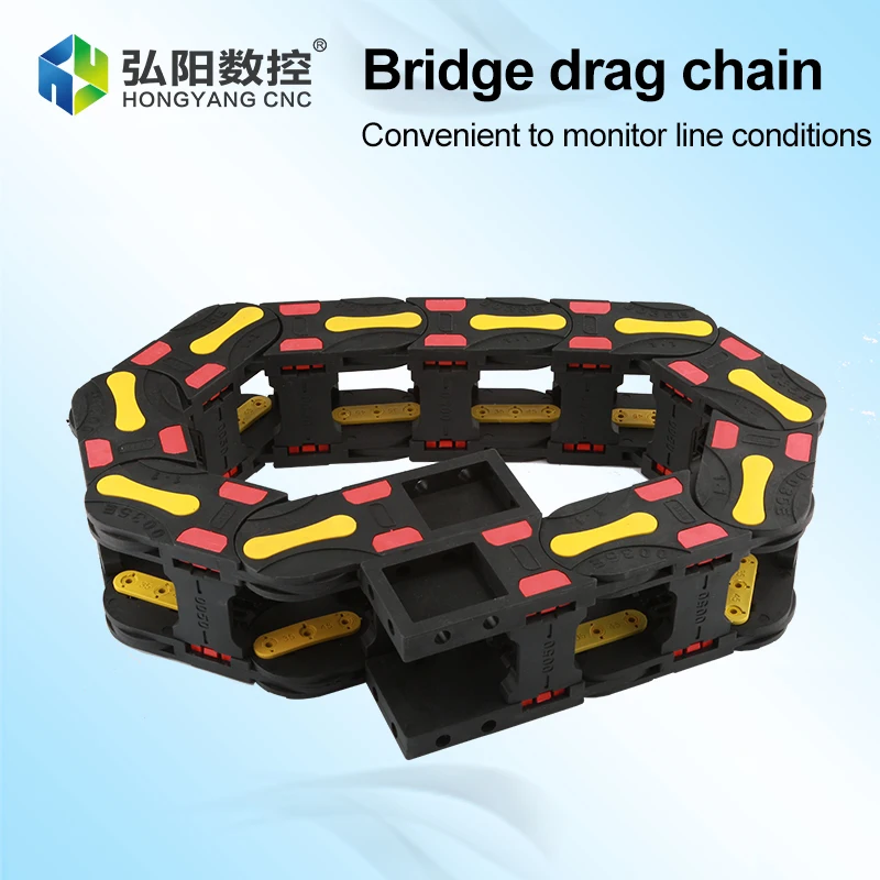 Cable Chain Bridge Type Non-Opening Nylon Towline Cable Trough Closed Engineering Reinforced Chain Drive Towline Machine