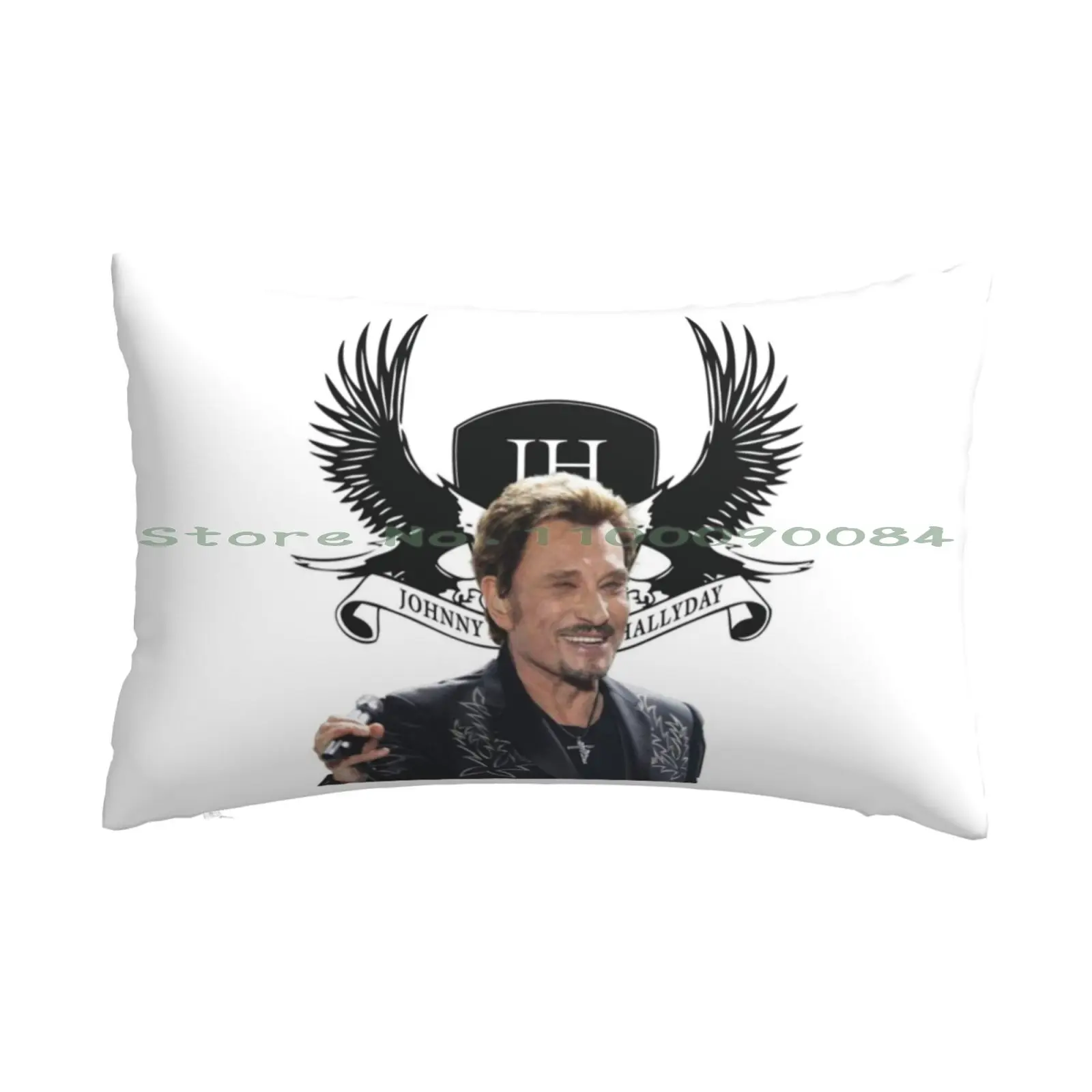 Johnny Hallyday Pillow Case 20x30 50*75 Sofa Bedroom Furb Animatronic Toy Hungry Long Rectangle Pillowcover Home Outdoor