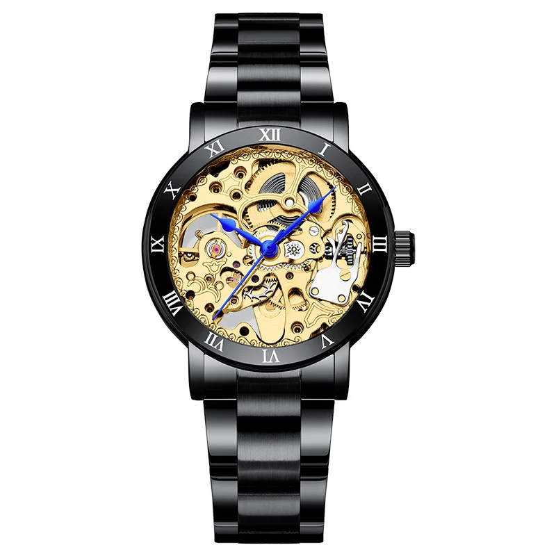 Fashion Luxury Watch for Women Exquisite Ladies Watches 2021 Casual Mechanical Skeleton Clocks Steel Strap Unisex часы женские