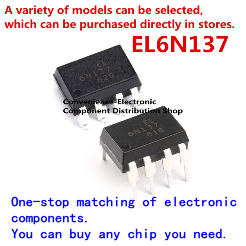 10PCS/PACK 6N137S SOP8 DIP-8 6N137SD EL6N137S 6N137 SOP-8 SMD new and original IC High-speed isolated optocoupler logic output