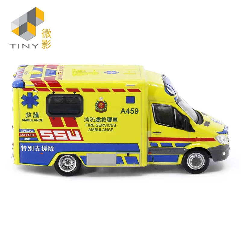 Tiny 1:76 Ben-chi Spr-inter Ambulance FL SSU No.158 (A459) Alloy Simulation Model Car