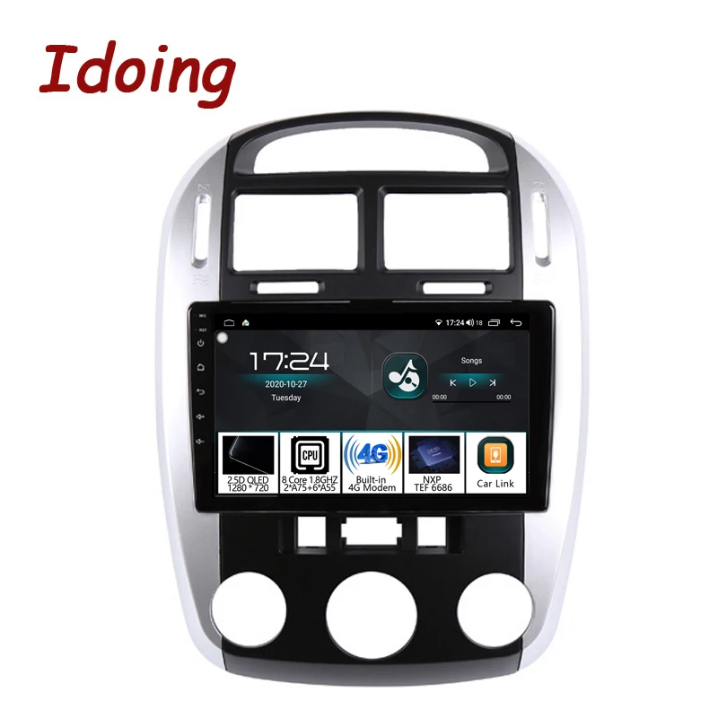 

Idoing 10.2"4G+64G Android Head Unit Car Radio Multimedia Player For Kia Cerato 1 LD 2004-2008 Navigation GPS Video Intelligent