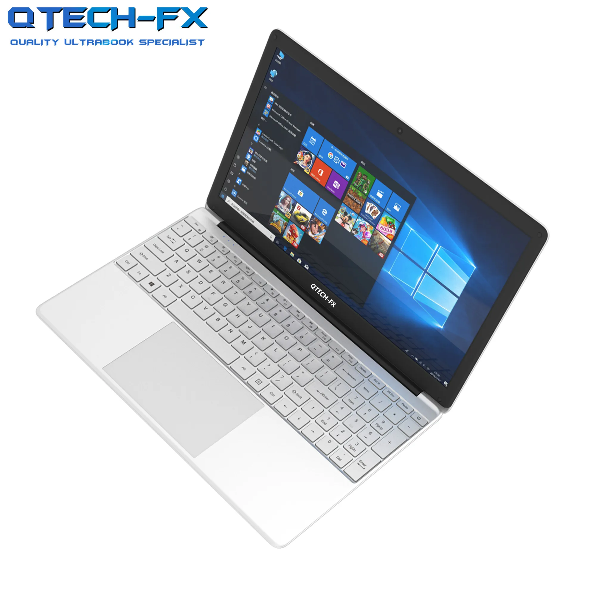 15.6 Notebook 12G RAM 128 SSD 1TB HDD CPU Celeron 4 Core Bisnis Laptop Siswa Tipis Bahasa Perancis AZERTY bahasa Spanyol Keyboard Rusia