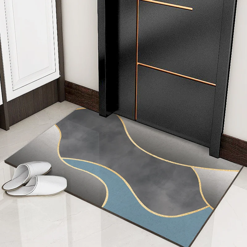 High Foam Leather Floor Mat Doorway Entrance Household Carpet Doormat Entrance Door Entrance Door Floor Mat Non-Slip Floor Mat