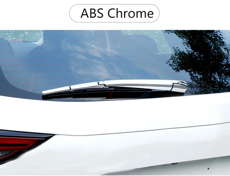 

For MAZDA CX-5 CX5 CX 5 2017 2018 2019 Chrome Rear Trunk Window Wiper Arm Blade Cover Trim Overlay Nozzle Garnish Accessories