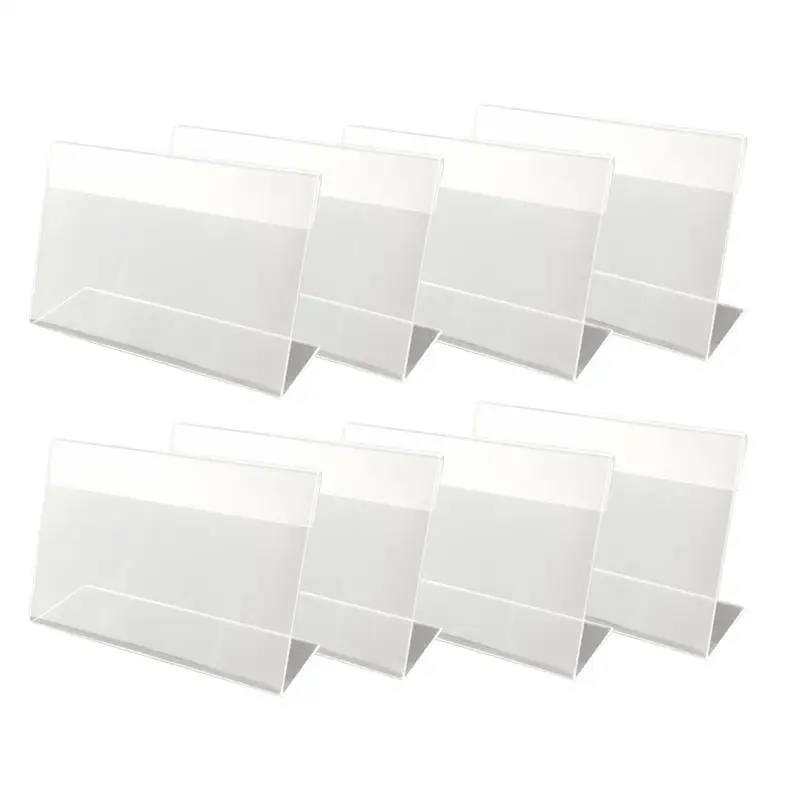 30Pcs 6x4cm Acrylic Shelf Label Holder Price Tags Premium Plastic Transparent Price Tag With Price Card L-Type Price Tag image 2