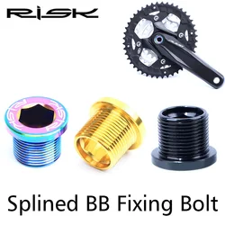 RISK 2pcs M15x12mm Titanium Ti Screw for MTB Bike Crankset Arm Chain Wheel Central Bicycle Spline Axis Fixing Bolts Bike Parts