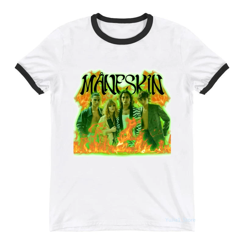 

2024 Hot Sale T Shirt Women's Clothes MåNeskin Rock Band Maneskin Graphic Print T-Shirt Femme Harajuku Shirt Wholesale