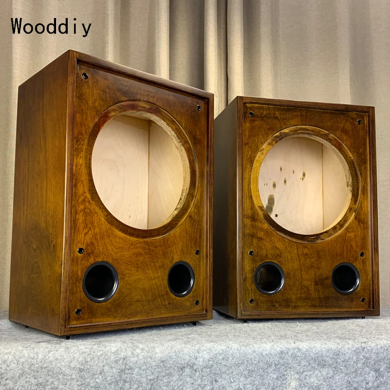 Wooddiy 12 Inch Speaker Empty Wood Cabinet Shell Classical Style Full-Range Hifi Speaker Birch Plywood