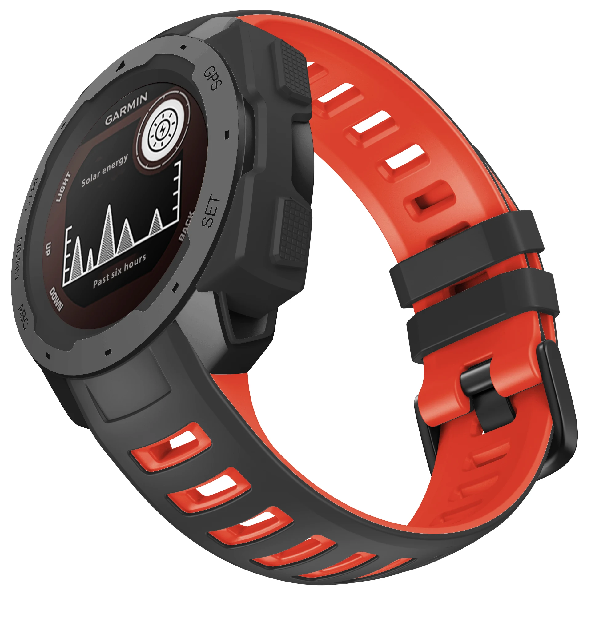 Tali Jam Tangan Silikon untuk Garmin Instinct/Esports/Tide/Solar Jam Tangan Pintar Gelang Pengganti Tali Jam Tangan Gelang Pintar