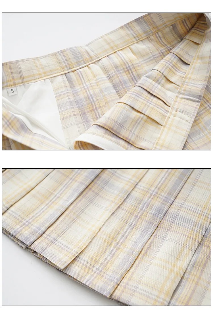 Women Mini Pleat Skirt JK Uniform Preppy Style Plaid Skirts Cute Japanese School Uniforms High Waist Kawaii Skirt