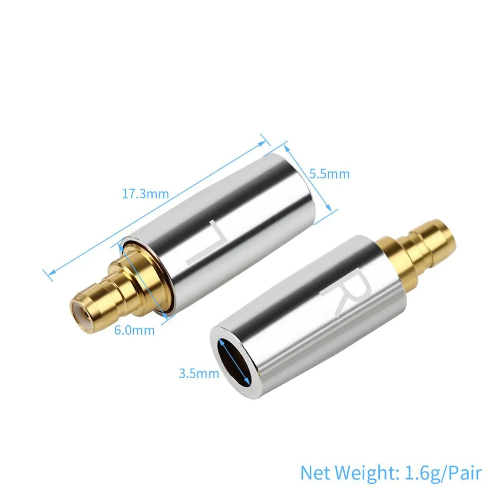 5คู่หูฟัง Pin แจ็ค Hifi อัพเกรดสายอะแดปเตอร์สำหรับ IE400 PRO IE500 1690TI Hifi อัพเกรดสายเชื่อมต่อ