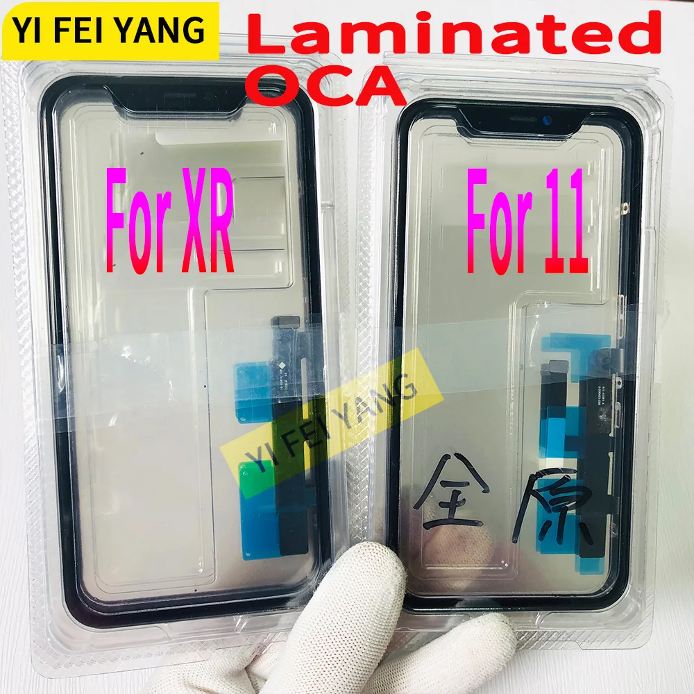 

LCD Front Touch Screen with Frame and OCA Film, Screen Replacement, Cold Press, Original, AA, for iPhone 11, XR, 10Pcs, 3in 1