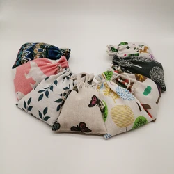 Saco de serapilheira para armazenamento de jóias, saco de algodão com cordão, pequena bolsa para exibição de jóias, saco do presente, 20pcs