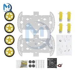 Smart Car Kit fai da te 4WD Kit telaio per auto Robot intelligente a 4 ruote con Encoder di velocità scatola batteria Set elettronico fai da te per Arduino