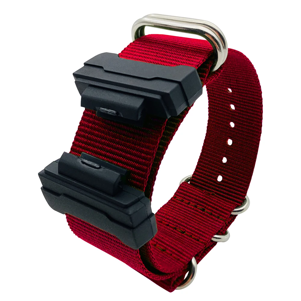 Watch accessories connector nylon strap for  G-SHOCK GA100 GA400DW5600M5610DW6900 BABY-G BA110 120 resin strap watch band