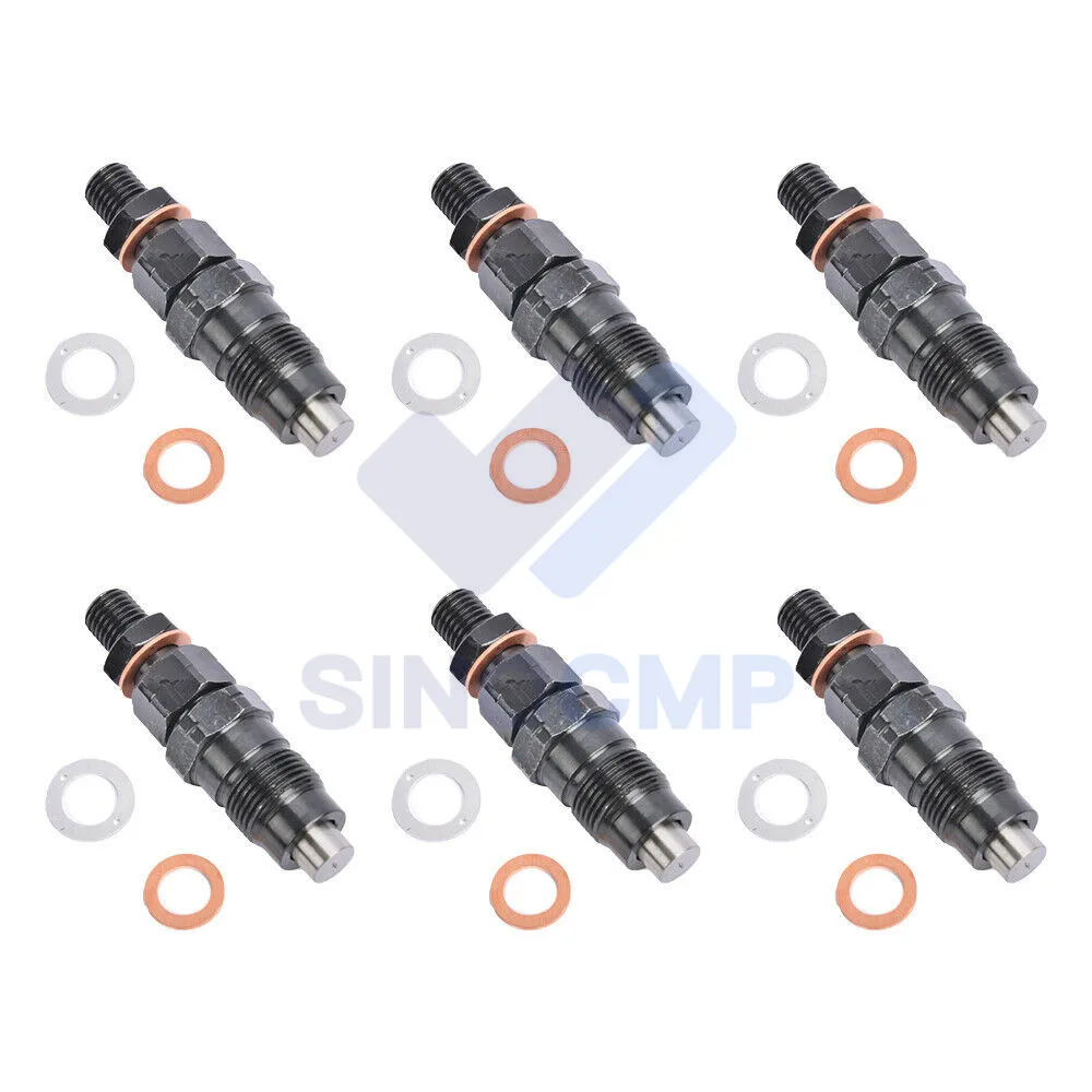 6x Diesel Fuel Injectors Set For Landcruiser Coaster 1HZ 70 & 80 series