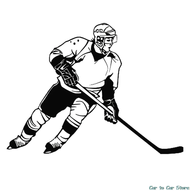 13*9cm Ice Fashion Hockey Sports Decal Vinyl Car Styling Black White Car Window Stickers Car Exterior Accessories