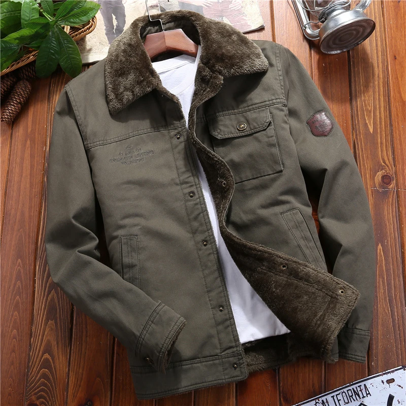 DIMUSI Winter Mens Bomber Jackets Casual Man Fleece Thick Warm Windbreaker Jacket Mens Clothing Army Military Baseball Coats 5XL