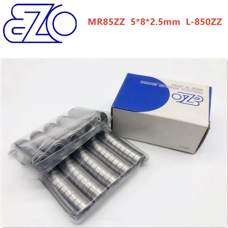 

10pcs/50pcs Japan EZO high speed bearing MR85ZZ 5*8*2.5mm L-850ZZ 675ZZ precision miniature bearings MR85 MR85Z 850 5x8x2.5 mm