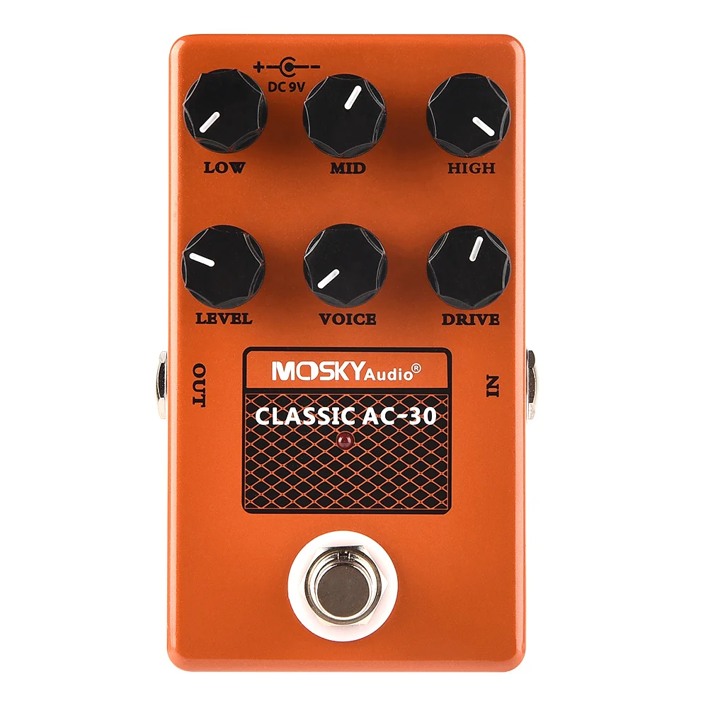 MOSKYaudio Classic Ac-30 Speaker Simulation Level Drive Voice Guitar Effect Pedal Effects For Electric Guitar Accessories