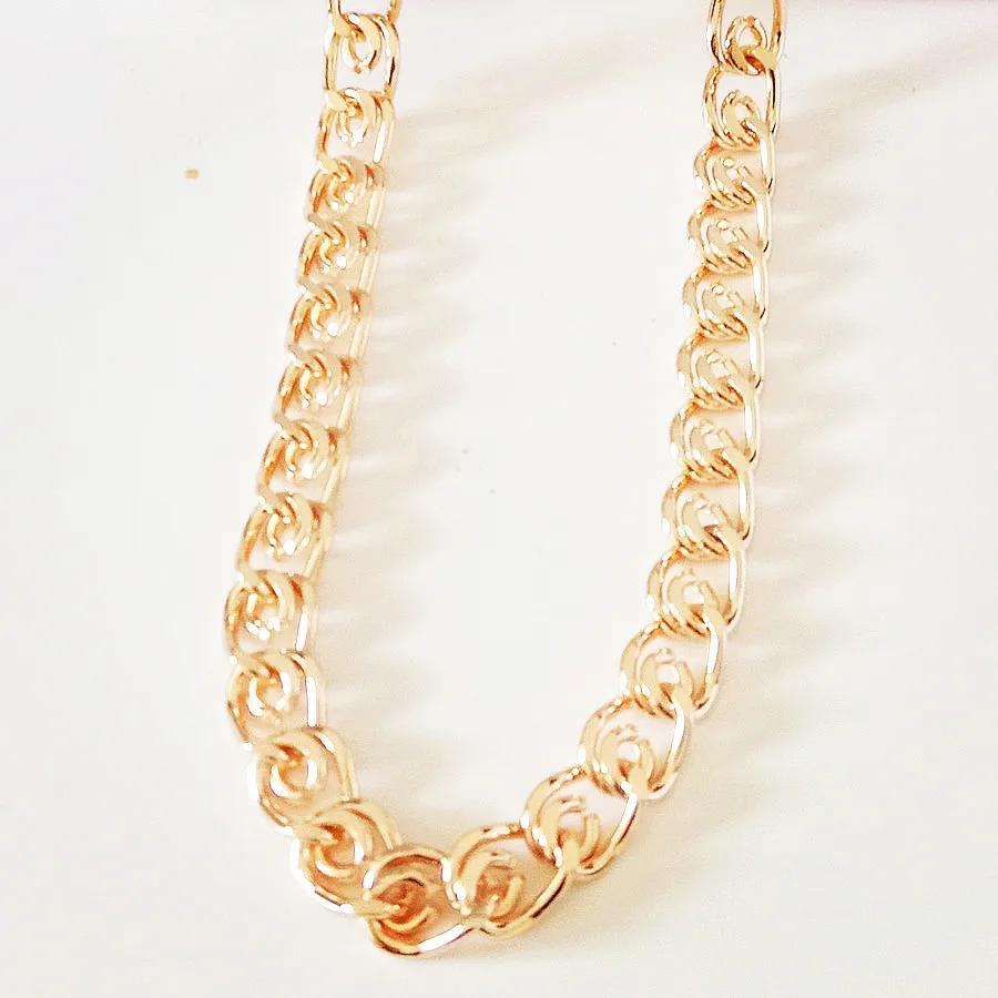 New Necklace 585 Rose Gold Color Women Jewelry Classic Top Fashion Copper Long 2MM 60CM Slim Figaro Necklace For Lady