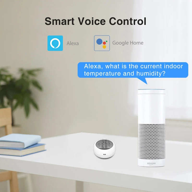 Tuya Smart WiFi Humidity Detector Temperature Sensor Indoor Hygrometer Thermometer With LCD Display Support Alexa Google Home