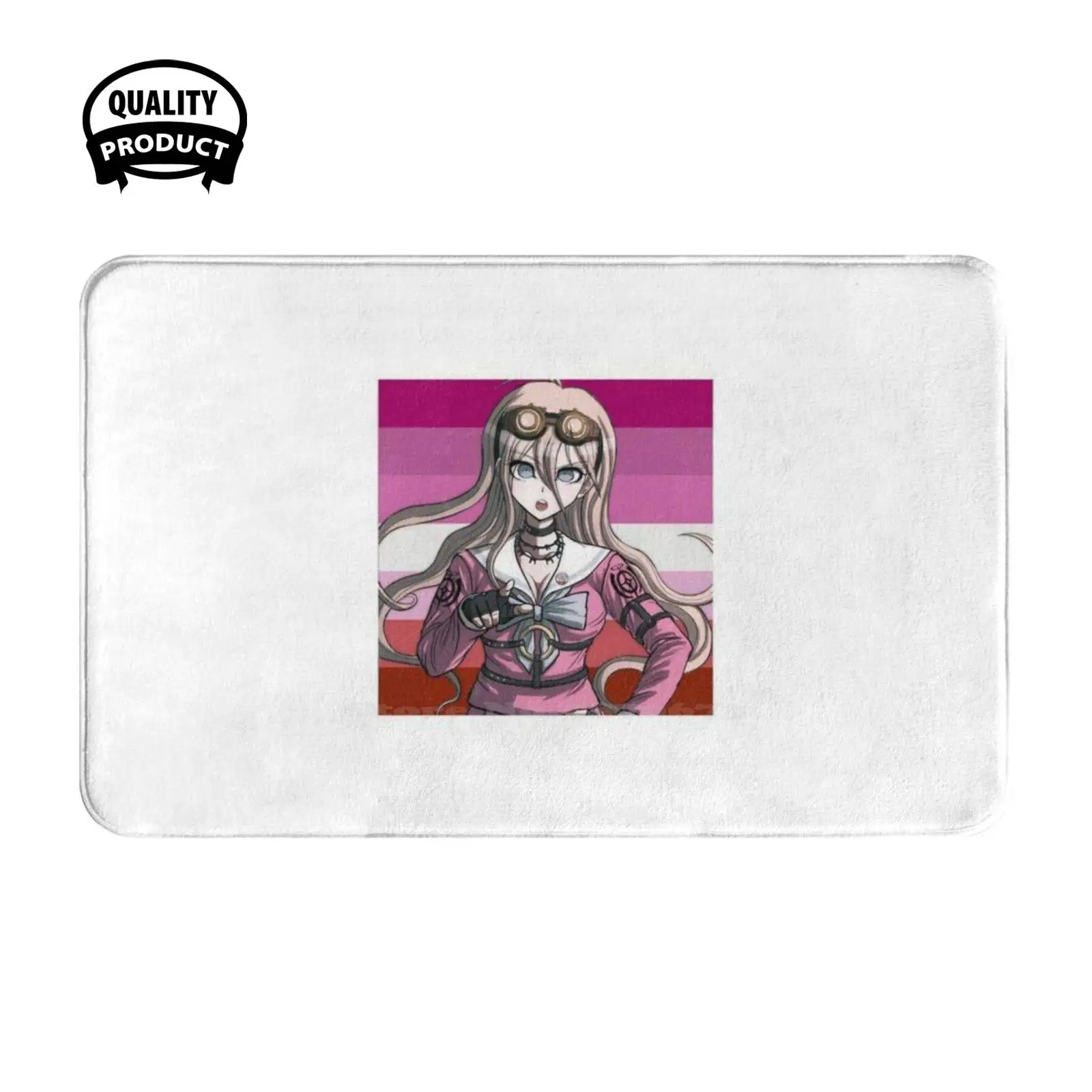 Lesbian Miu ( Pink ) Soft Cushion Home Carpet Door Mat Car Rug Miu Iruma Lesbian Danganronpa Ndrv3