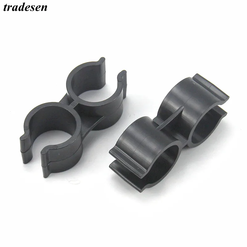 I.D25mm Pvc Pipe Double Plastic Clamp Connector H Type Clamp Garden Home Water Tube Support Joint Aquarium Fish Tank Fittings