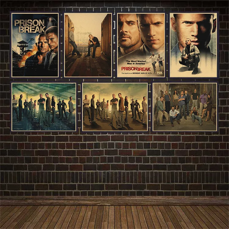 Poster And Prints Prison Break Movie kraft paper poster Wall Art Picture Classic Decorative Home Decor