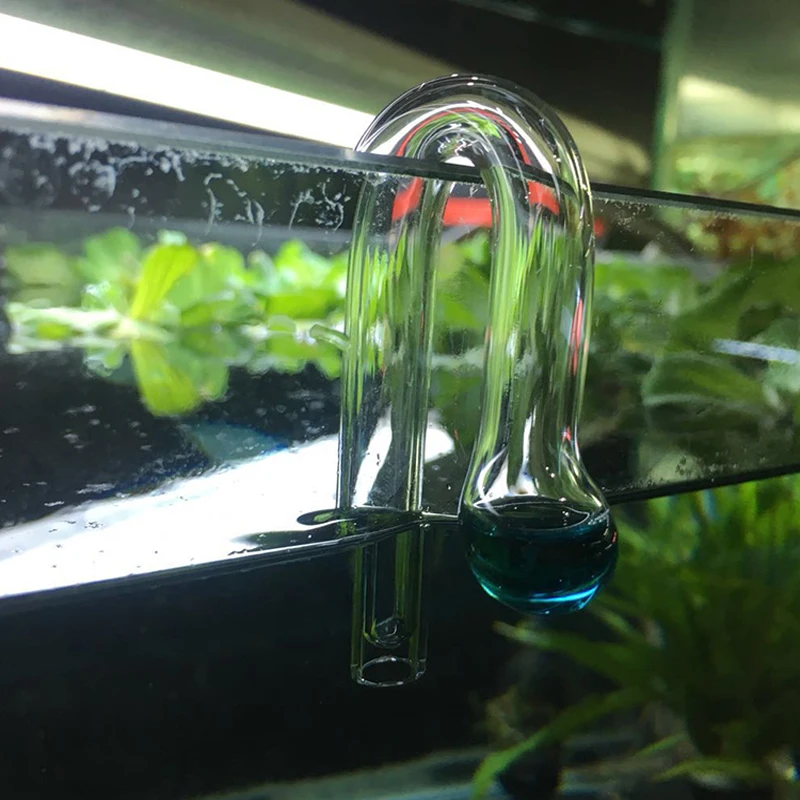 Fish Tank Water Live Moss Plant Aquarium Notes Glass CO2 Drop Checker Carbon Dioxide PH Ball Long Term Indicator Monitor Tester