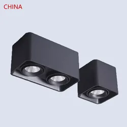 Square Dimmable LED Mounted Down LED Ceiling Lamps 10w 15W 20w 30W AC90-260V Light Direction Adjustable Indoor Lighting