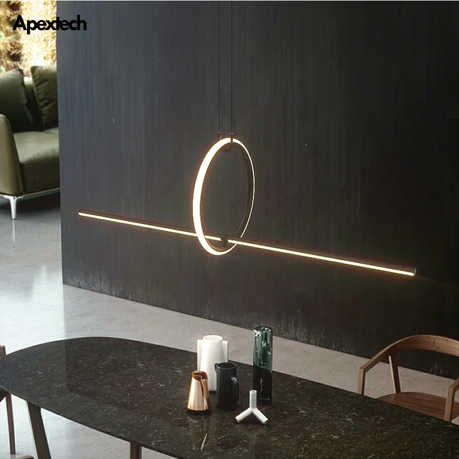 

Geometric Art LED Pendant Light Nordic Modern Kitchen Suspension Lights Dining Room Ceiling Hanging Lamp Office Front Desk Lamp