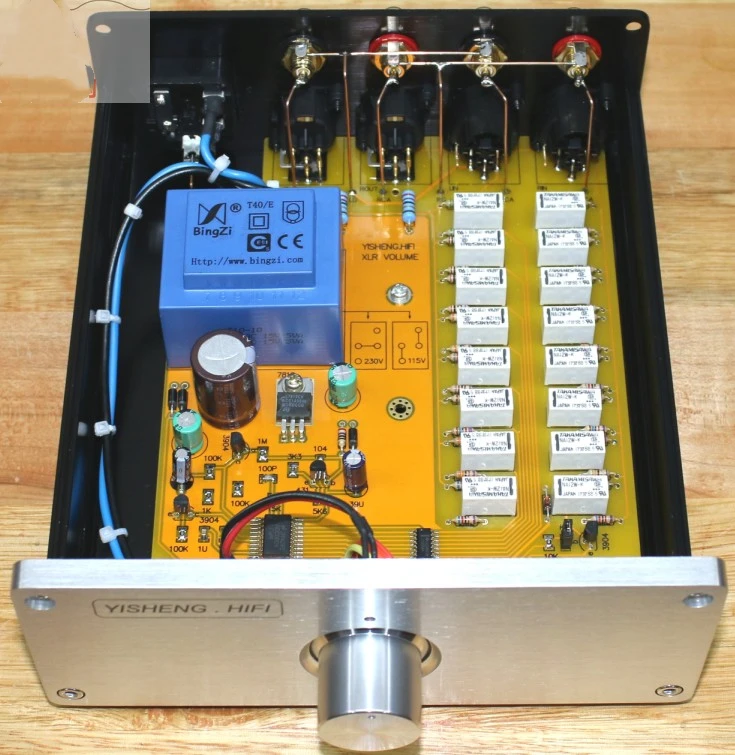 Advanced relay volume controller/balanced potentiometer/balanced preamplifier/passive preamplifier