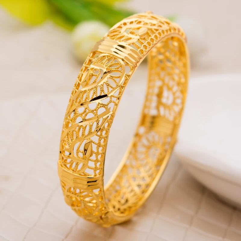 24k Bangles Girls Dubai Gold Color Turkish Egyptian Algeria Indian Moroccan Saudi Gold Color Bangles Kids Bangles  Jewelry